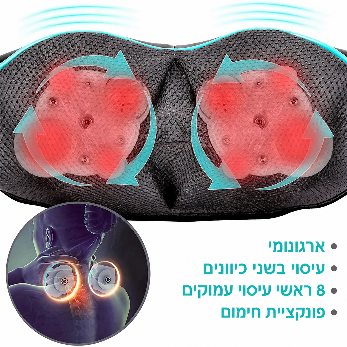 מעסה מחומם לצוואר ולכתפיים SUPPORTA